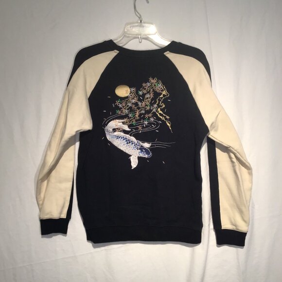 Get Me Fly Sweatshirt with Japanese Koi Graphic Size 44 - Picture 2 of 7